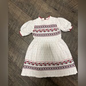 Holiday white and red Janie and Jack knit dress